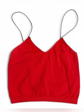 Nikibiki Orange Spaghetti Strap Crop Top